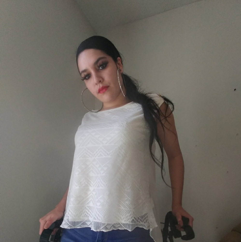 White Flowy Summer Blouse